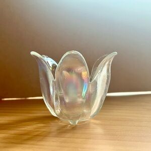 Whimsical lotus candle holder